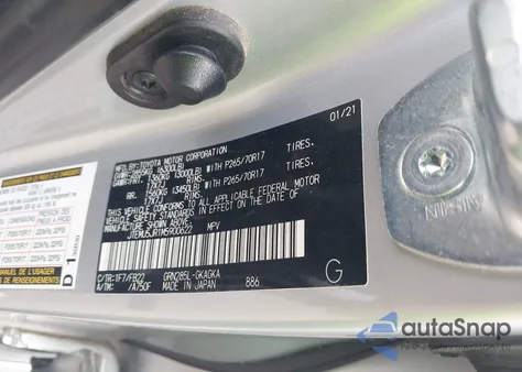 2021 Toyota 4Runner Sr5 z USA, uszkodzony, nr VIN JTEMU5JR1M5900622